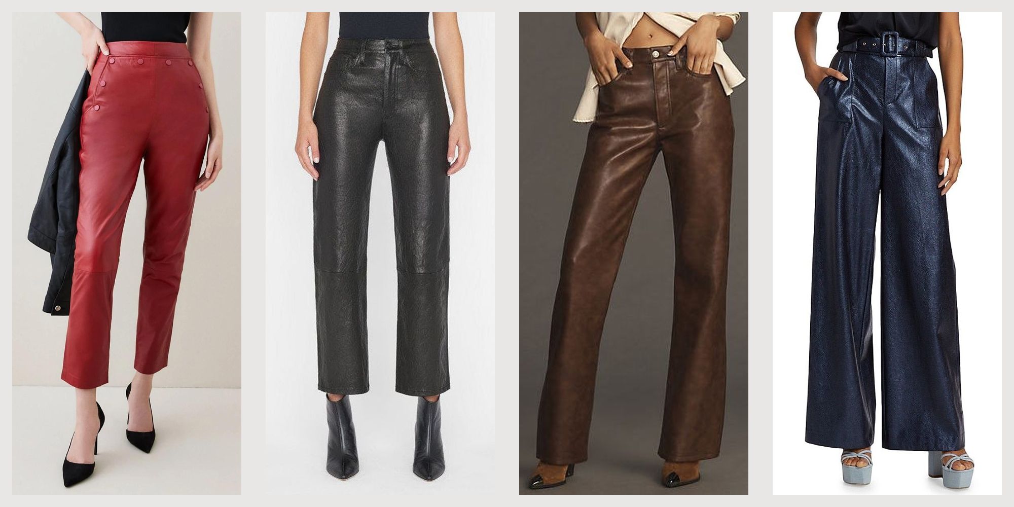Stylish Brown Leather Pants